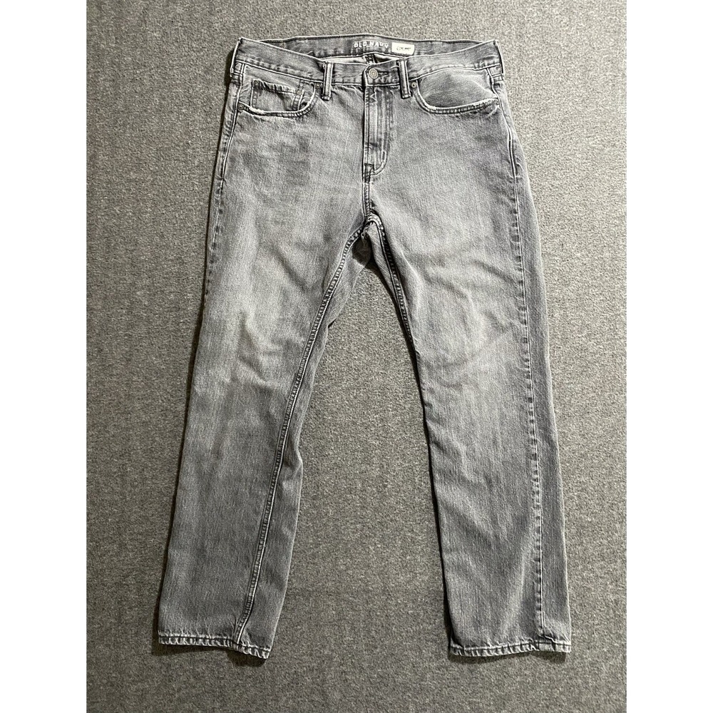Old Navy Jeans Mens Gray Straight Leg San Francisco California Size 36x32